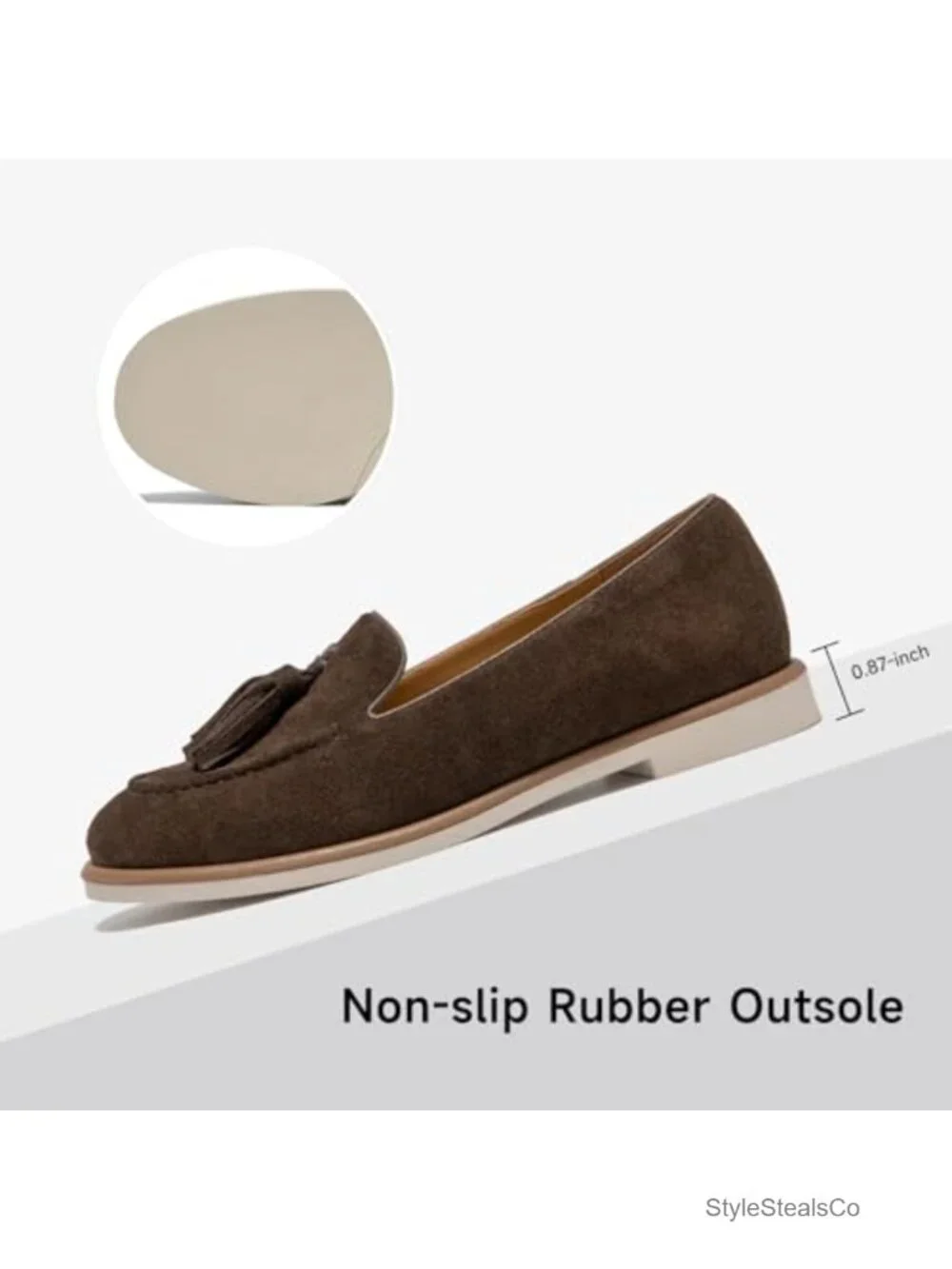 Premium Cow Suede Tassel Loafers Women Slip On